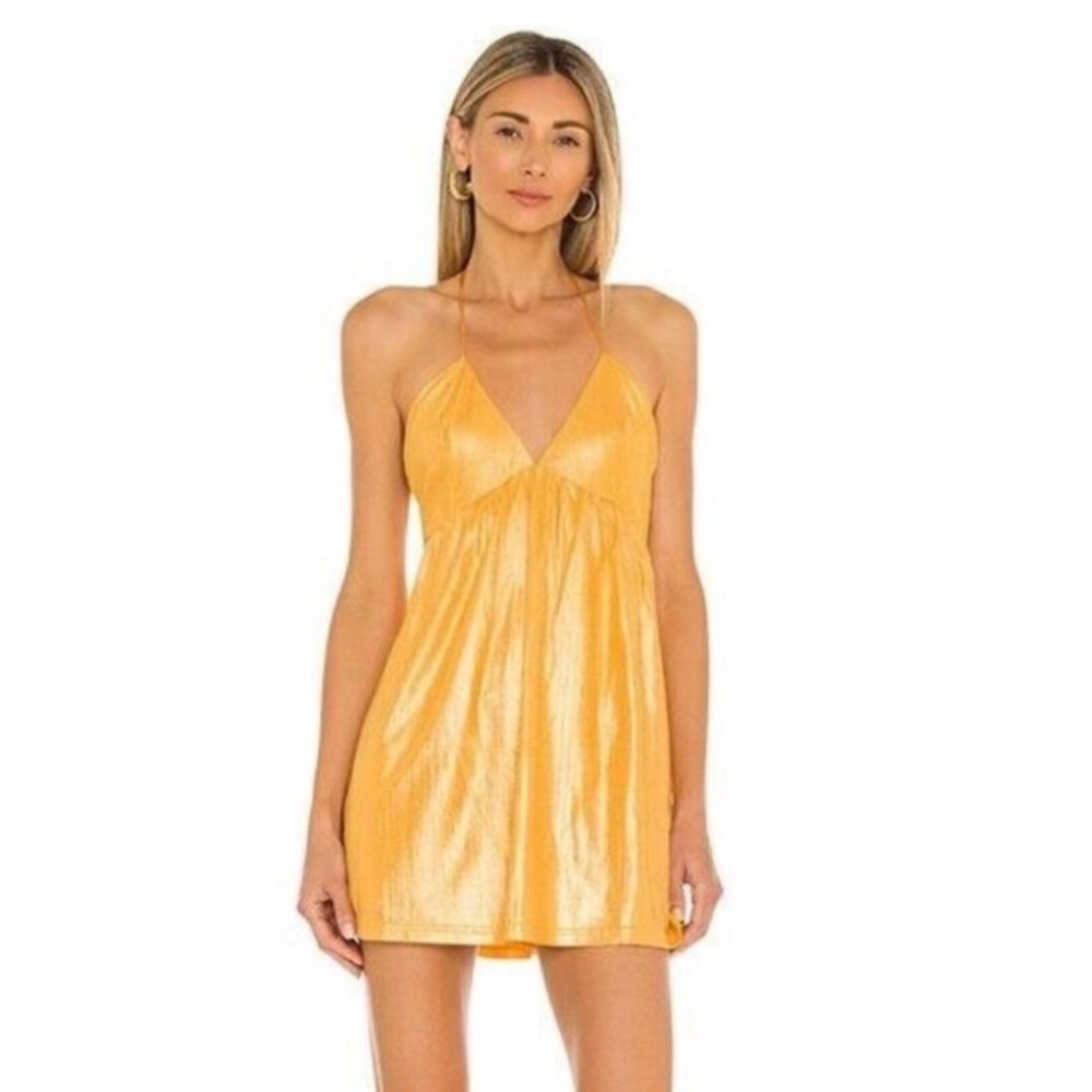 SUPERDOWN Margo Halter Shift Dress in Mango